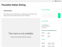 Tablet Screenshot of pozzettoitaliandining.com